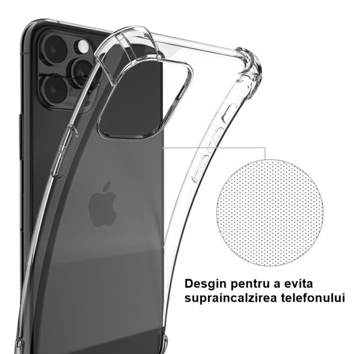 Husa de protectie , TPU, pentru Apple iPhone 13 Pro Max 6.7 inch, Antisoc, Protectie colturi, Rezistenta la impact, Transparenta [5]