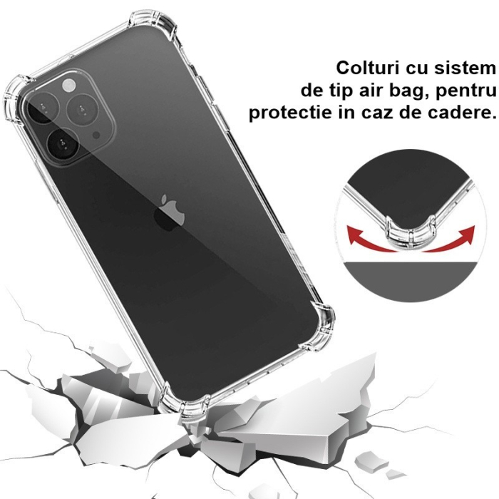 Husa de protectie , TPU, pentru Apple iPhone 15 Pro, Antisoc, Protectie colturi, Rezistenta la impact, 1.5 mm, Transparenta [6]