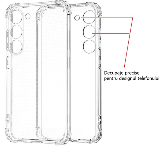 Husa de protectie , TPU, pentru Samsung A14 5G, Antisoc, Protectie colturi, Rezistenta la impact, Transparenta [4]
