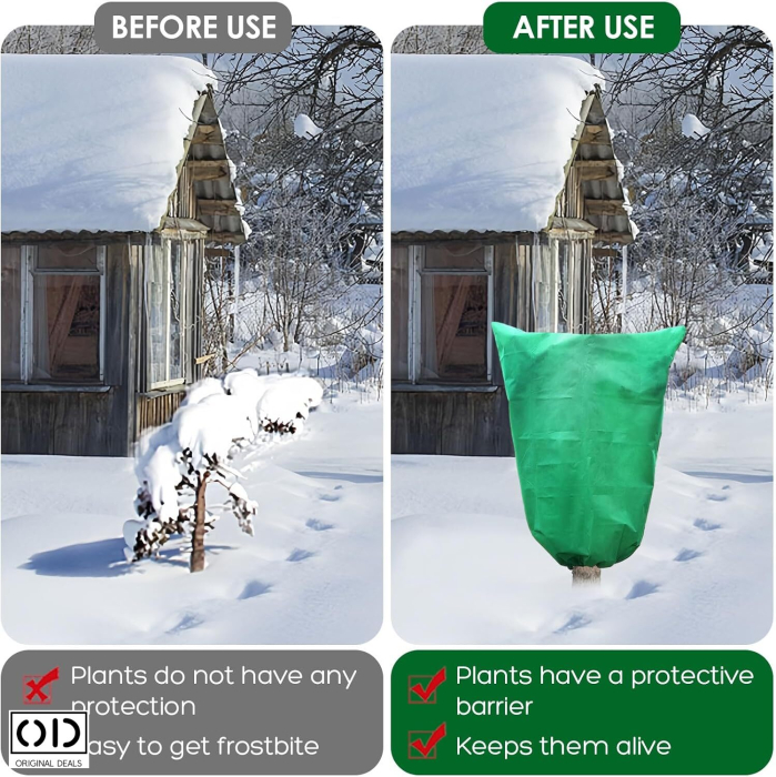 Husa Anti-Inghet pentru Pomi si Plante Exterior Impermeabila cu Fermoar si Snur Protectie Iarna [4]