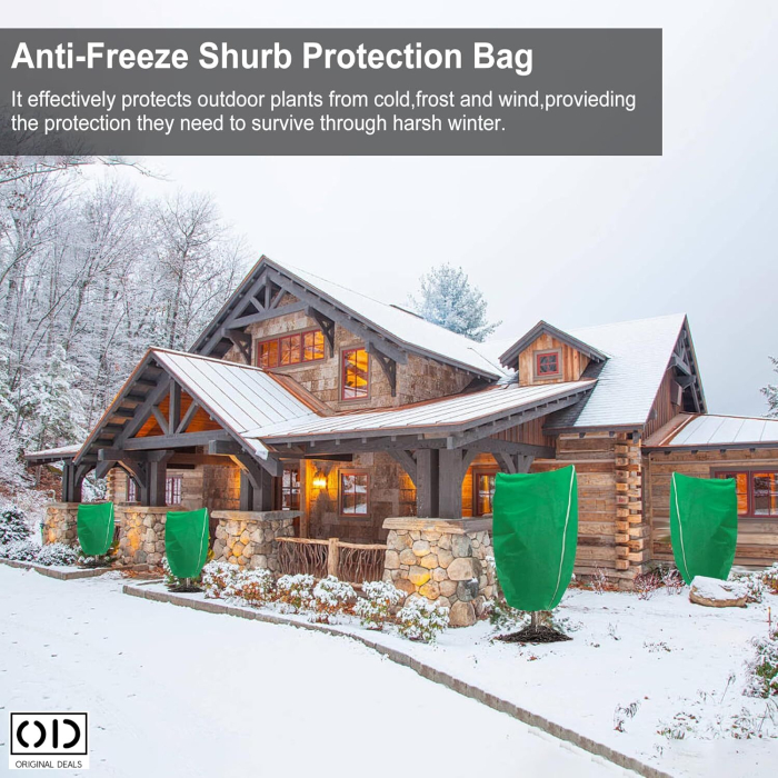 Husa Anti-Inghet pentru Pomi si Plante Exterior Impermeabila cu Fermoar si Snur Protectie Iarna [23]