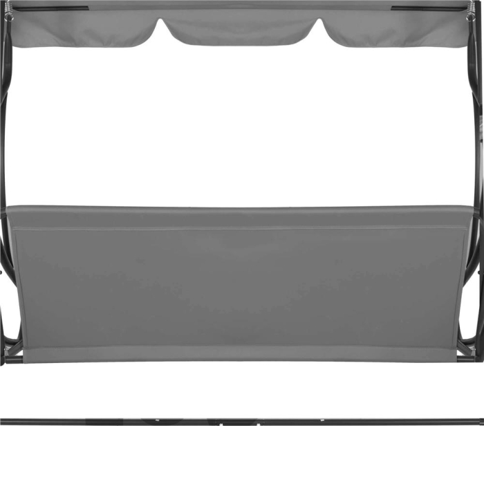 Husa din panza pentru leagan de gradina, 160x100 cm, gri – material impermeabil [8]