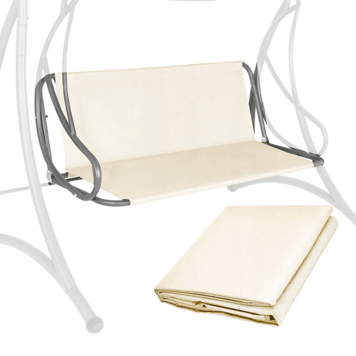 Husa din panza pentru leagan de gradina mare, sezut si spatar, 130x100cm, bej [1]