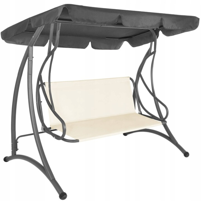 Husa din panza pentru leagan de gradina mare, sezut si spatar, 130x100cm, bej [6]