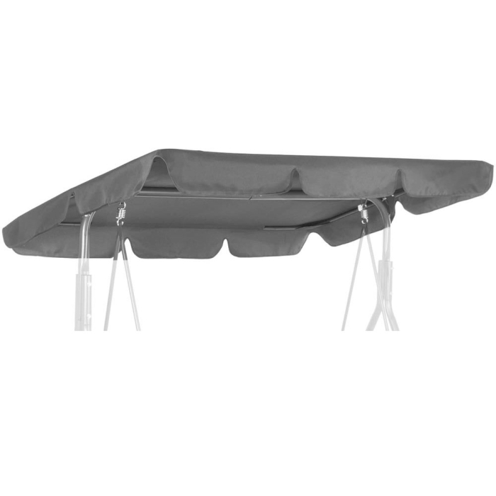 Husa din panza pentru leagan de gradina mare, viziera acoperis, 220x115 cm, gri [1]