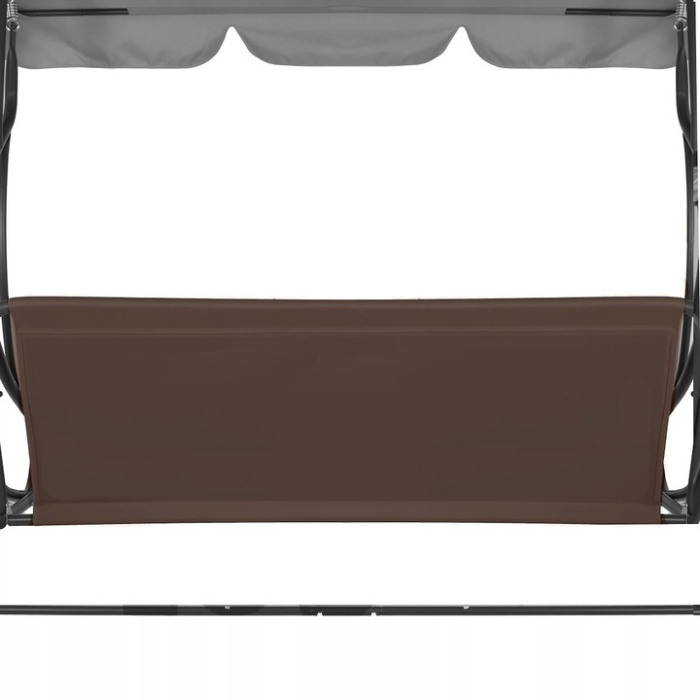 Husa din panza pentru leagan gradina de 4 persoane, sezut si spatar, 160x100cm, maro [2]