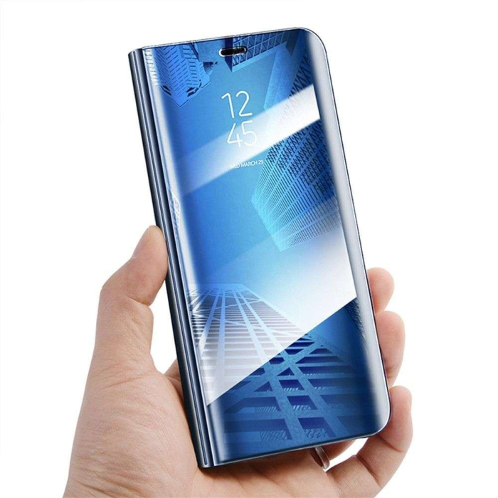 Husa Huawei Y6 2019 Flip Cover Oglinda Albastru [2]
