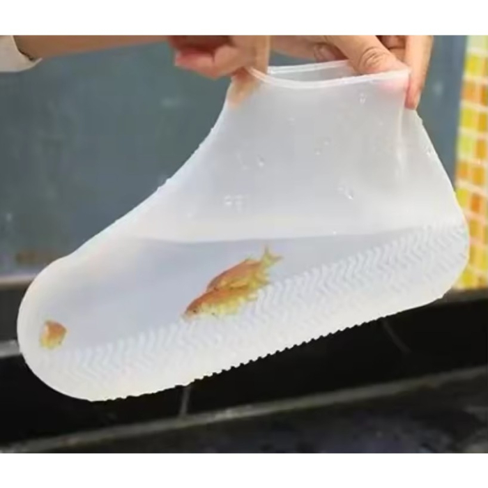 Husa Incaltaminte, , Impermeabila, Antiderapanta, din Latex, 13 x 13 x 2 cm, Marime M 34-40 cm, Alb [9]