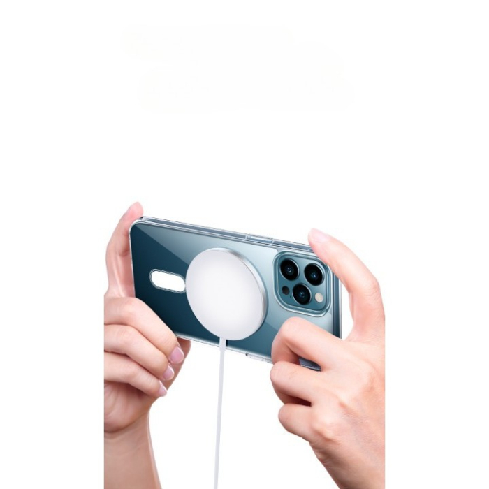 Husa MagSafe Silicone Acryl pentru iPhone 14 Pro Max, , ambalaj Blister Transparenta [3]