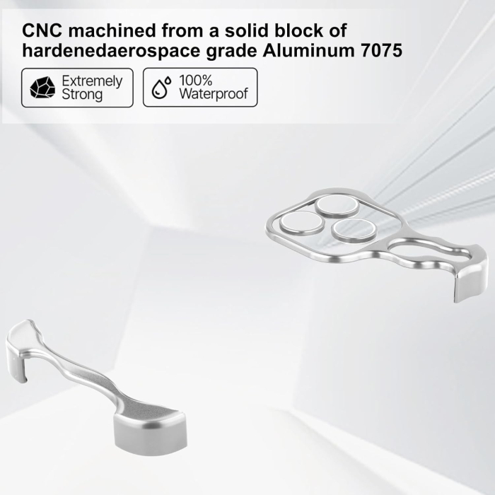 Husa Metalica Compatibila cu iPhone 16 Pro, , Protectie pentru Colturile Telefonului si Camera, Aliaj, Antisoc, Antizgariere, Argintiu [5]