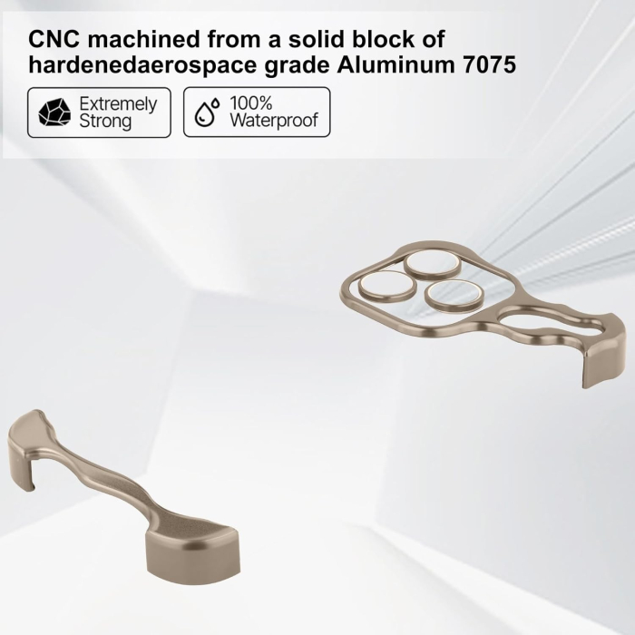 Husa Metalica Compatibila cu iPhone 16 Pro, , Protectie pentru Colturile Telefonului si Camera, Aliaj, Antisoc, Antizgariere, Auriu [5]