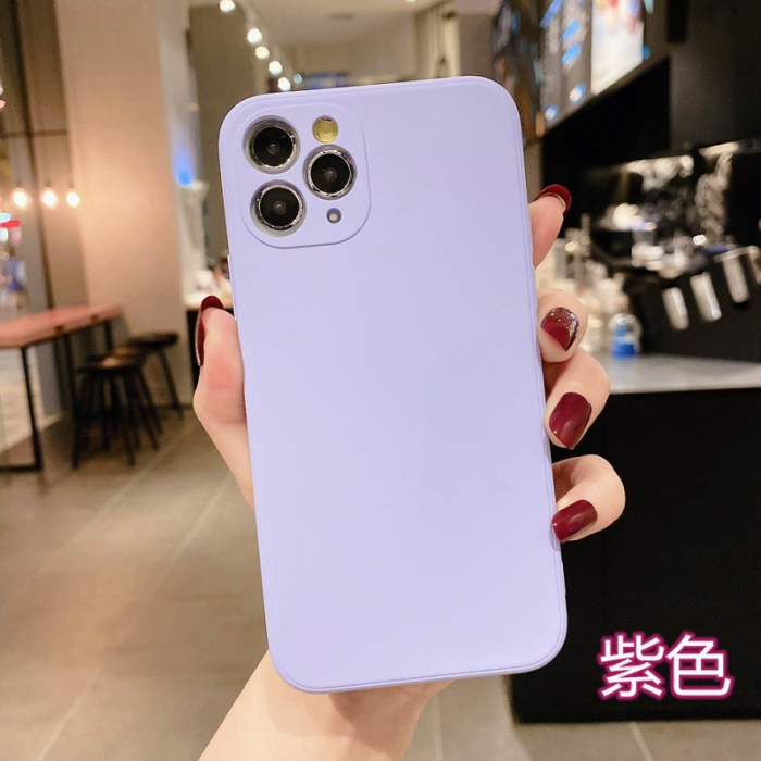 Husa pentru Apple iPhone 14 Pro , Liquid Silicone, cu Microfibra pe interior, Protectie Antisoc, Grass purple, Mov [3]