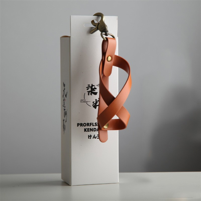 Husa pentru Kendama, , Husa de Depozitare pentru Kendama, din Piele Ecologica, Catarama cu Agatare pentru Transportare, Breloc 8, 12 x 6 cm, Maro deschis [2]