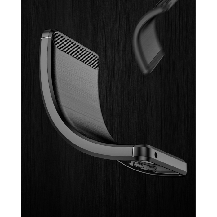 Husa Protectie, , compatibila Apple iPhone 14 Pro, Carcasa TPU Carbon, 1.5 mm, Negru [2]