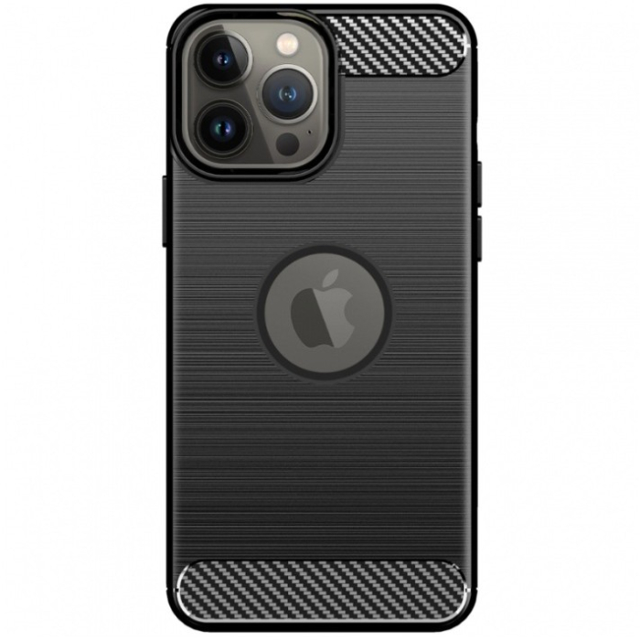 Husa Protectie, , compatibila Apple iPhone 15 Plus, Carcasa TPU Carbon, 1.5 mm, Negru [4]