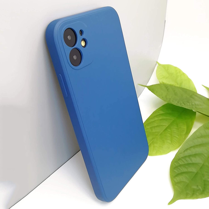 Husa protectie compatibila cu Apple iPhone 11 Liquid Silicone Case Albastru Inchis [5]