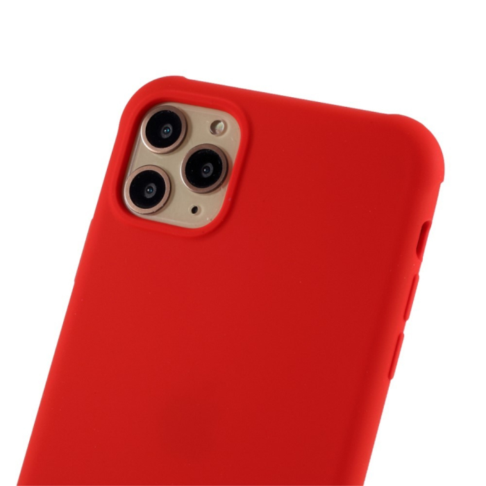 Husa protectie compatibila cu Apple iPhone 11 Pro Liquid Silicone Case Rosu [5]