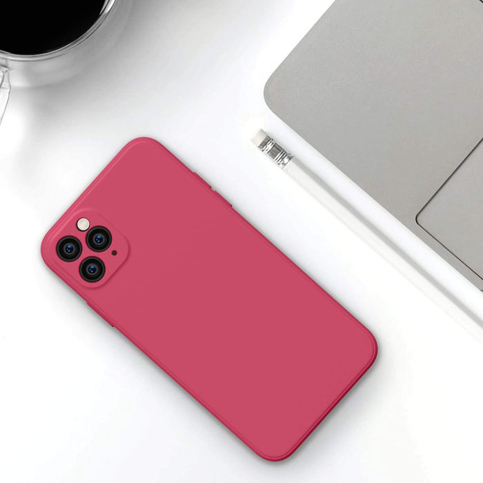 Husa protectie compatibila cu Apple iPhone 11 Pro Liquid Silicone Case Rosu [9]