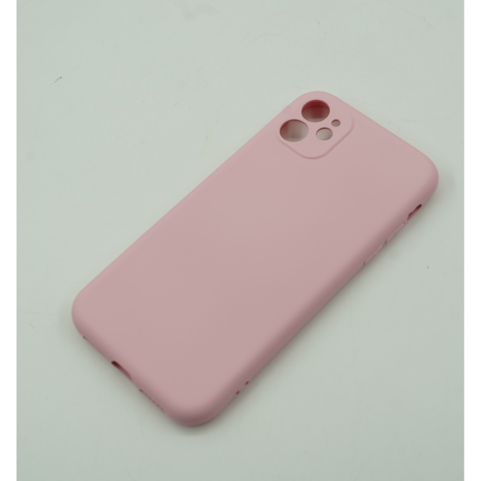 Husa protectie compatibila cu Apple iPhone 12 Liquid Silicone Case Roz [3]