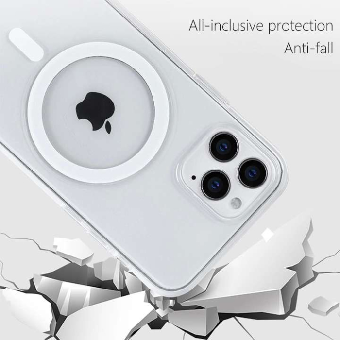Husa protectie compatibila cu Apple iPhone 12 Pro Max Mag Safe Silicone Transparent [5]