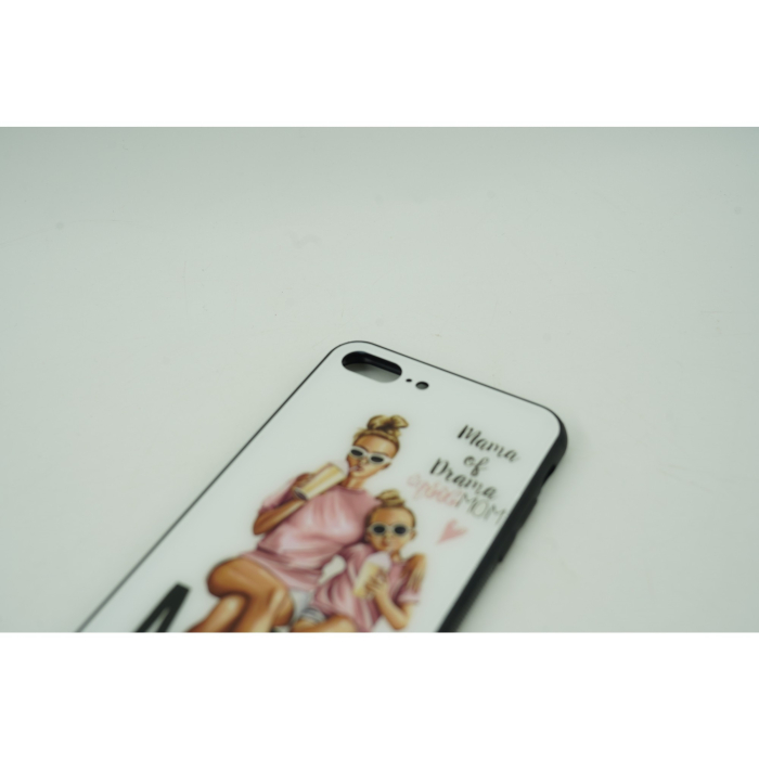 Husa protectie compatibila cu Apple iPhone 13 Glass print Mama of Drama Multicolor [3]