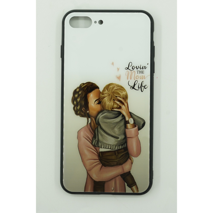 Husa protectie compatibila cu Apple iPhone 13 Pro Glass print Lovin the Mom Multicolor [2]