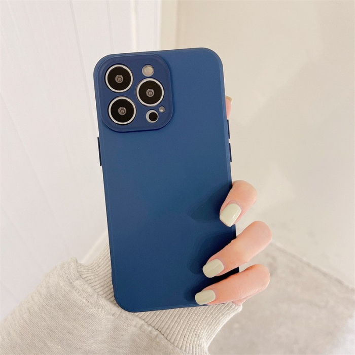 Husa protectie compatibila cu Apple iPhone 7/8/SE 2020 Liquid Silicone Ring cu suport rotativ Albastru [2]