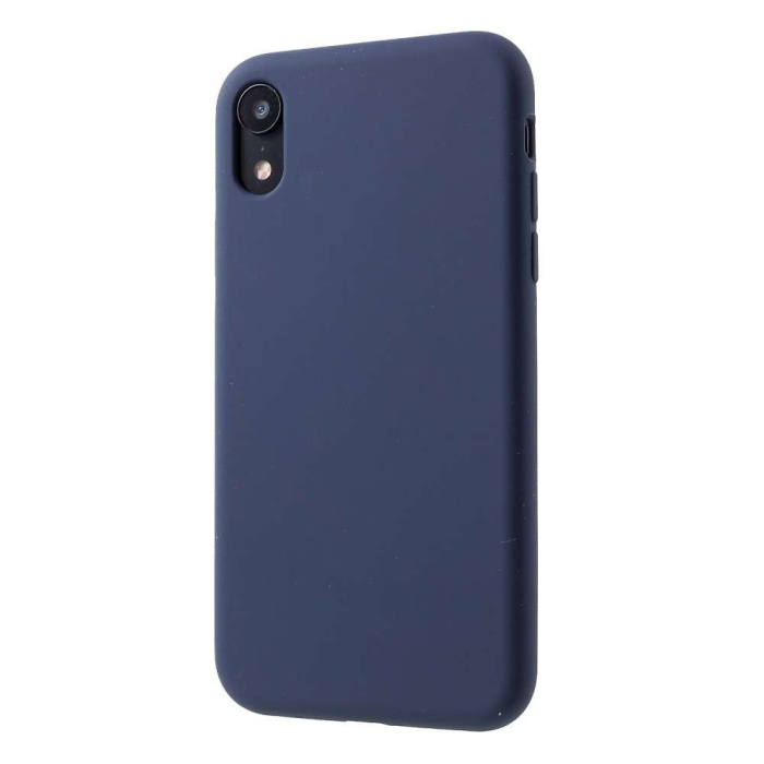 Husa protectie compatibila cu Apple iPhone XR Liquid Silicone Case Albastru inchis [15]