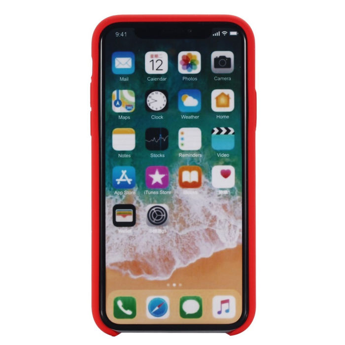 Husa protectie compatibila cu Apple iPhone XR Liquid Silicone Case Rosu [9]
