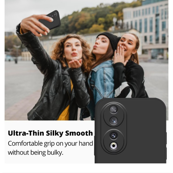 Husa Protectie, , compatibila cu Honor 90 Lite/X50i, TPU Carbon, Negru [2]