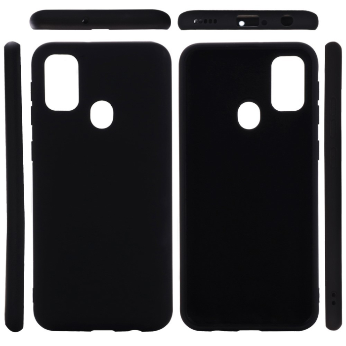 Husa protectie compatibila cu Huawei P Smart 2020 Liquid Silicone Case Negru [6]