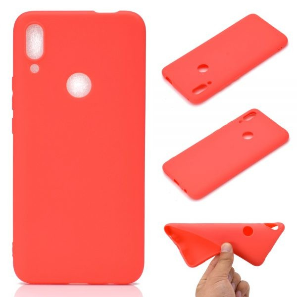 Husa protectie compatibila cu Huawei P Smart Z Liquid Silicone Case Rosu [5]