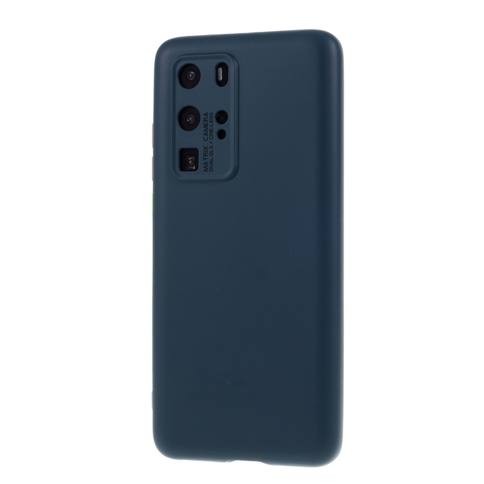 Husa protectie compatibila cu Huawei P40 Pro Liquid Silicone Case Albastru inchis [3]