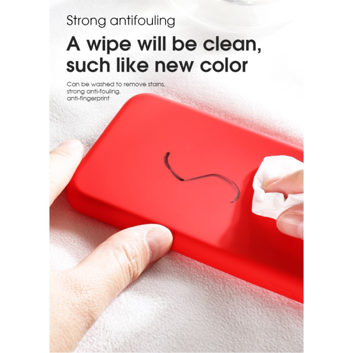 Husa protectie compatibila cu Huawei P40 Pro Liquid Silicone Case Rosu [8]