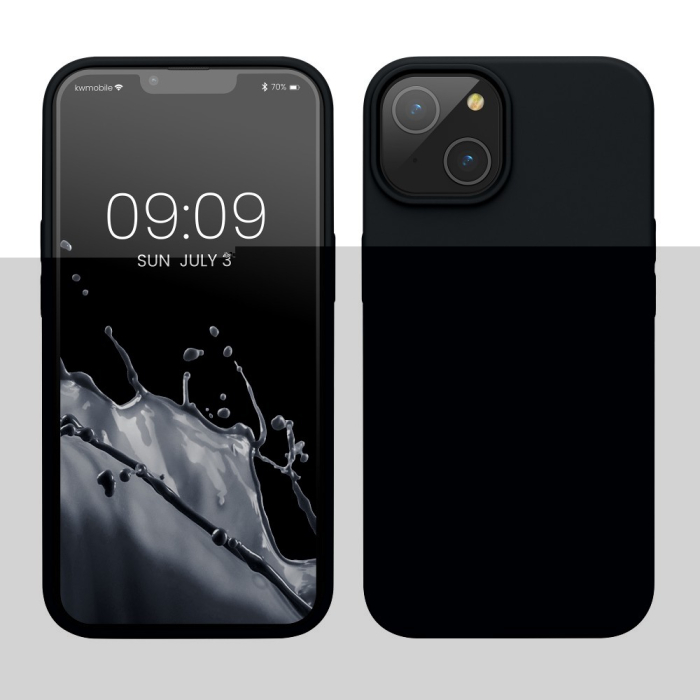 Husa protectie compatibila cu Samsung Galaxy A02S Liquid Silicone Case Negru [8]