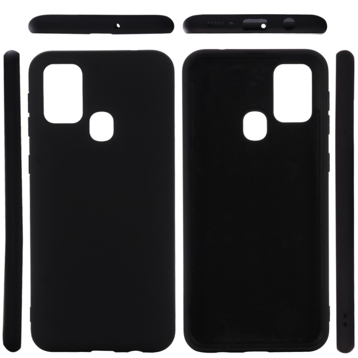 Husa protectie compatibila cu Samsung Galaxy A21S Liquid Silicone Case Negru [3]