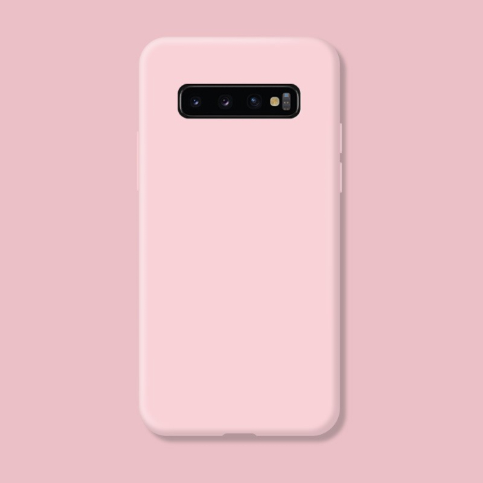 Husa protectie compatibila cu Samsung Galaxy S10 E Liquid Silicone Case Roz [3]