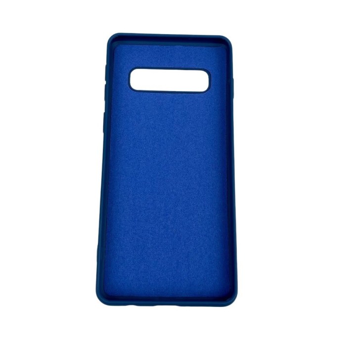 Husa protectie compatibila cu Samsung S10 Liquid Silicone Case Albastru inchis [6]