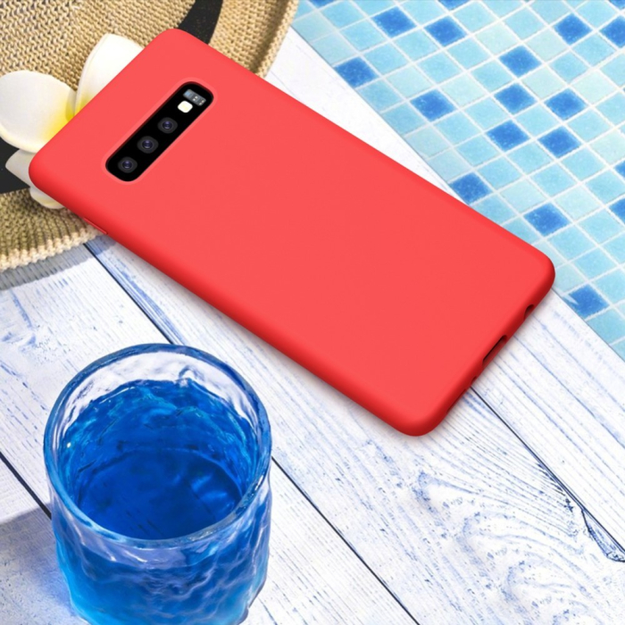 Husa protectie compatibila cu Samsung S10 Liquid Silicone Case Negru [14]