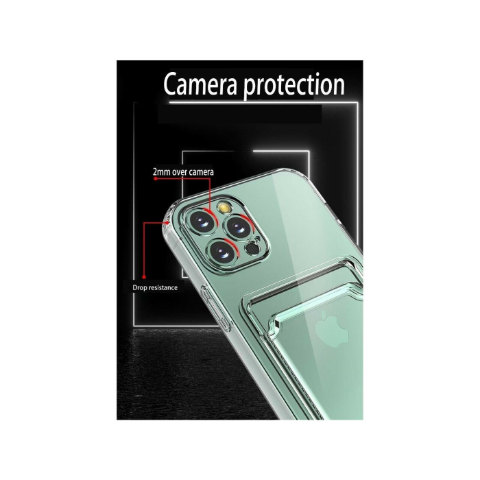 Husa protectie cu suport card compatibila cu Samsung A32 4G Transparent [5]