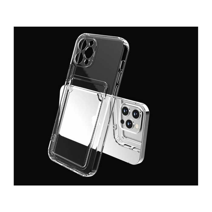 Husa protectie cu suport card compatibila cu Samsung A32 4G Transparent [6]