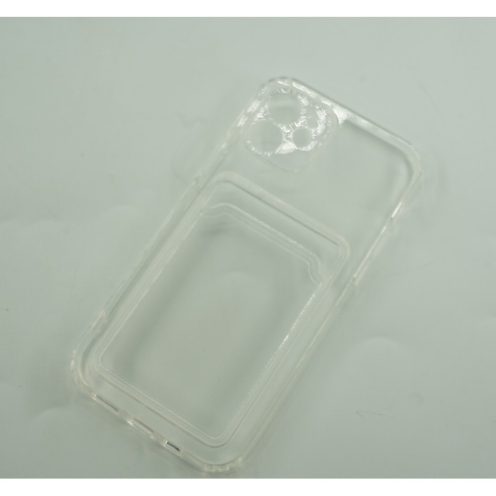 Husa protectie cu suport card compatibila cu Samsung Galaxy A11 Transparent [5]