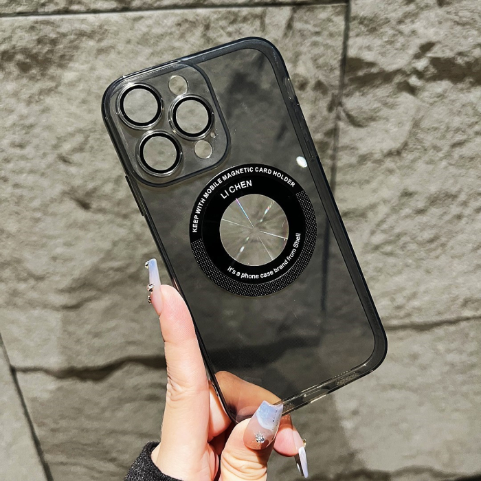 Husa protectie pentru Apple iPhone 12 / 12 Pro decupaj logo, magnetica, Protectie Camera, Negru [3]