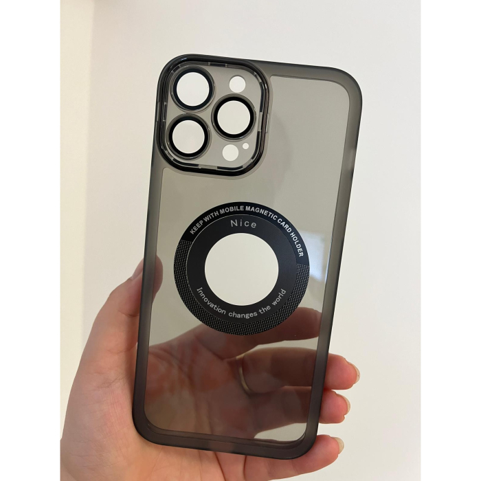 Husa protectie pentru Apple iPhone 13 Pro Max decupaj logo, magnetica, Protectie Camera, Negru [4]