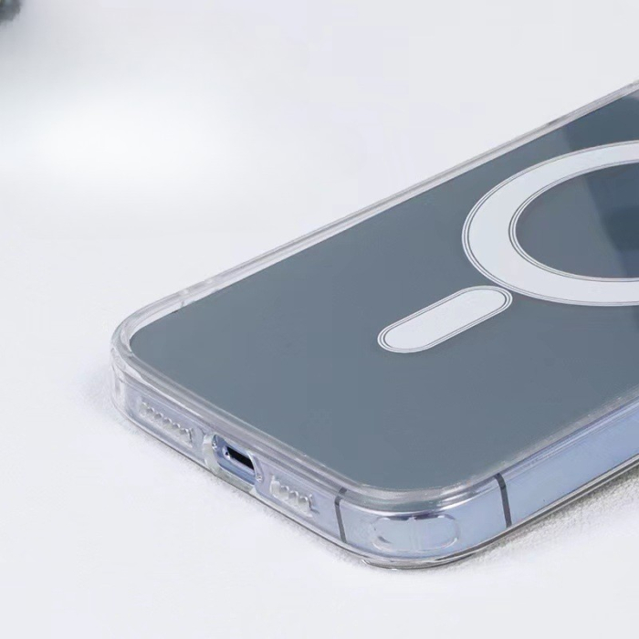 Husa protectie pentru iPhone 14 Pro Max Mag Safe, 2 in 1 incarcare si magnet, Acril, rezistent la socuri, Transparenta [7]