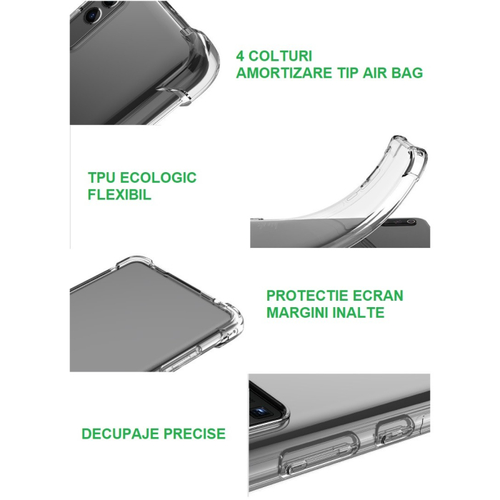 Husa protectie pentru Oppo Reno 7 Lite 5G, , TPU, Antisoc, Protectie colturi, Rezistenta la impact, 1.5 mm, Transparenta [10]