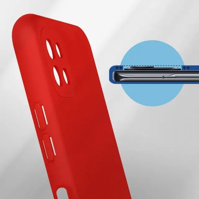 Husa protectie pentru Samsung A22 5G Liquid Silicone Rosu [5]