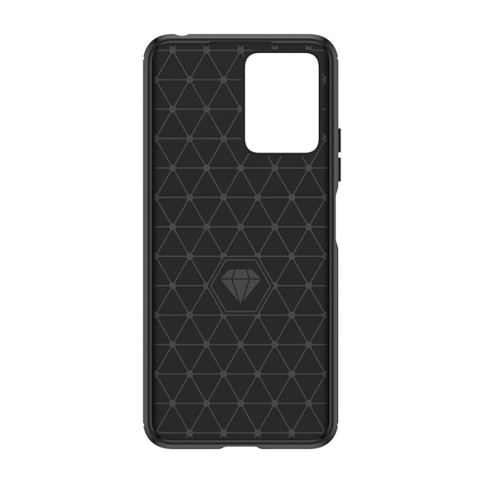 Husa Protectie pentru Xiaomi Redmi Note 12 5G, , din Silicon TPU Moale, Textura Periat, Anti Cadere, cu Element Carbon, Negru [4]