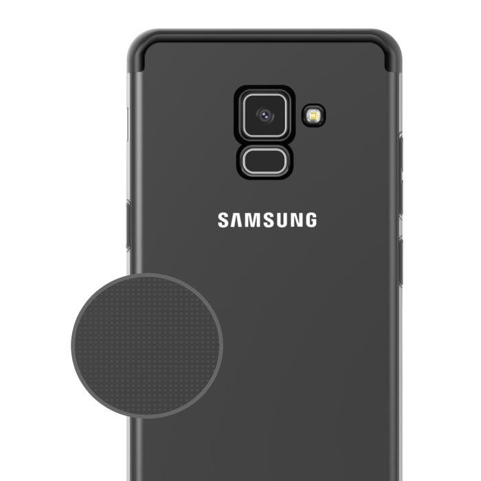 Husa Samsung Galaxy A8 2018 Transparent cu Margini Negre [3]