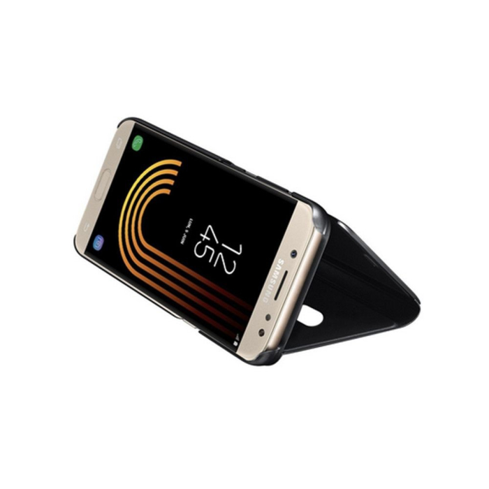 Husa Samsung Galaxy J3 2017 Flip Cover Oglinda Negru [4]